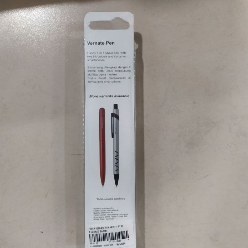 

Gramedia Cijantung - FABER VERNATE PEN 547011 SILVER METALIC BARREL