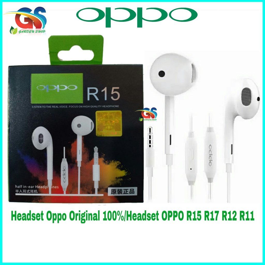 Headset Oppo Original 100%/Headset OPPO R15 R17 R12 R11