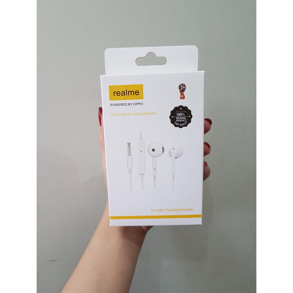 REALME POWERED BY OPPO HEADSET JACK 3.5MM ORIGINAL ALL TIPE HP