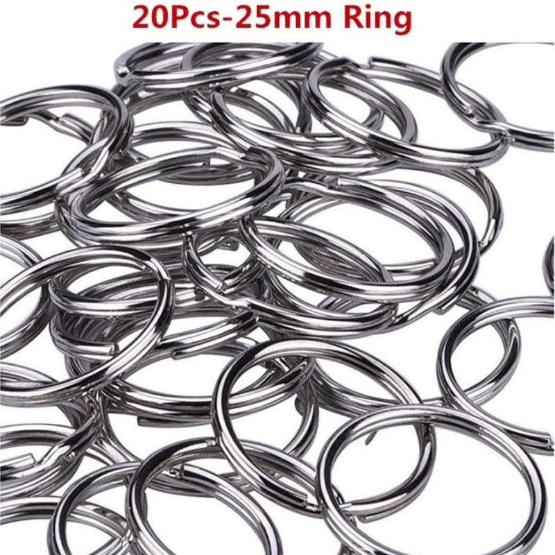 20 buah gantungan kunci bulat datar gantungan kunci selempang