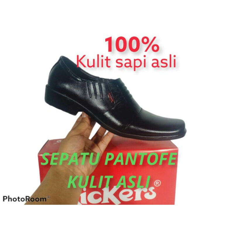 SEPATU PANTOFEL HITAM KULIT ASLI ORI SEPATU PANTOFEL PRIA FORMAL
