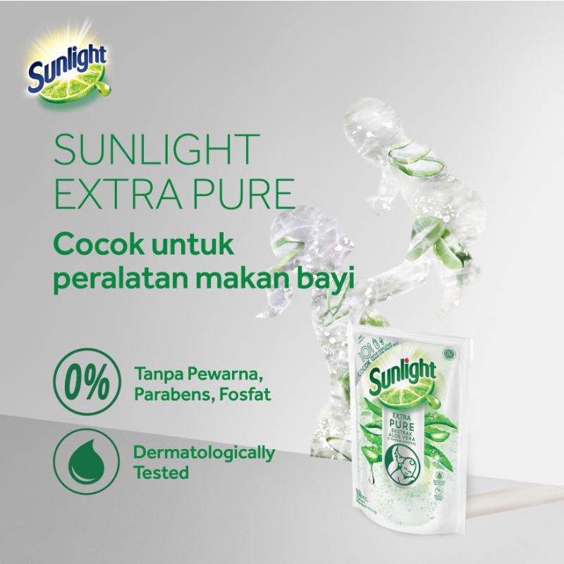 Sunlight Sabun Cuci Piring Extra Pure 720 Ml / Sunlight Extra Power 720ml / 680ml - Sabun Cuci Piring Cair, Pencuci Piring