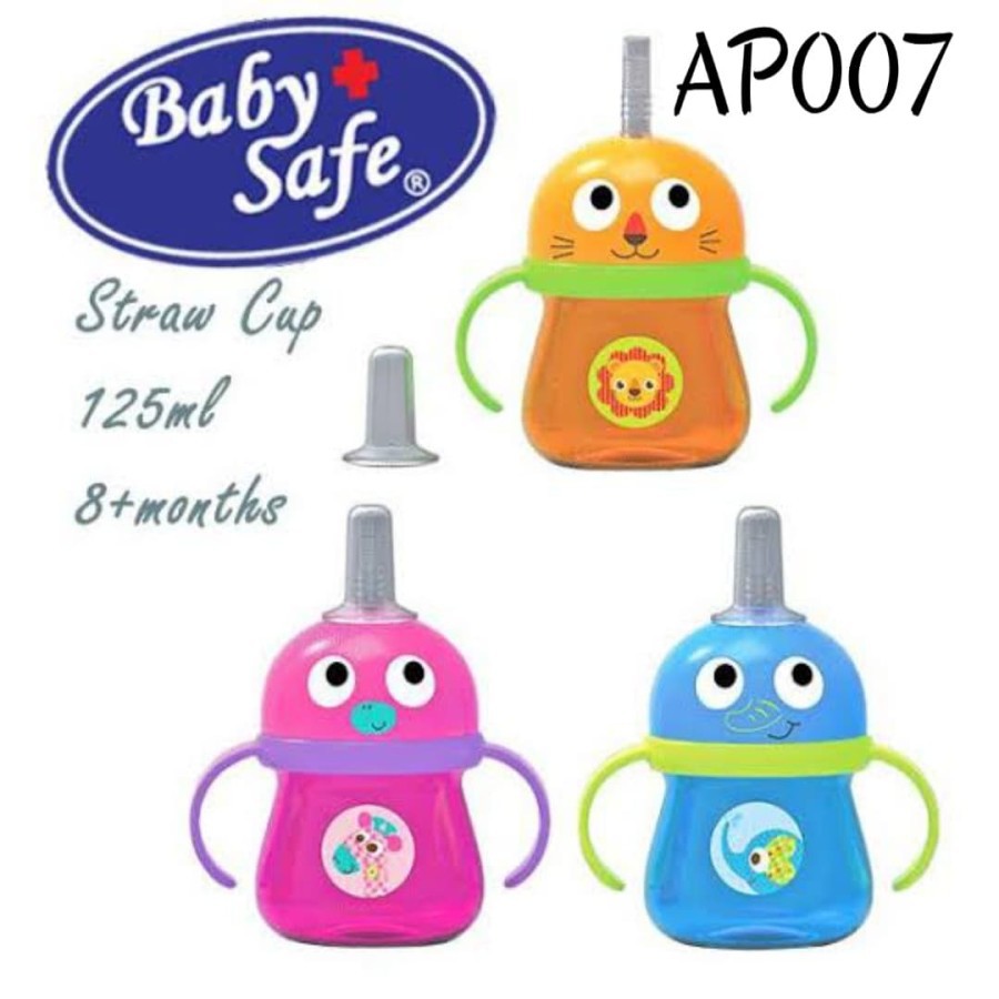 JP 019 / AP007 Baby Safe Cup Weighted Straw 250ml / 125ml / Botol Minum Straw Anti Slip