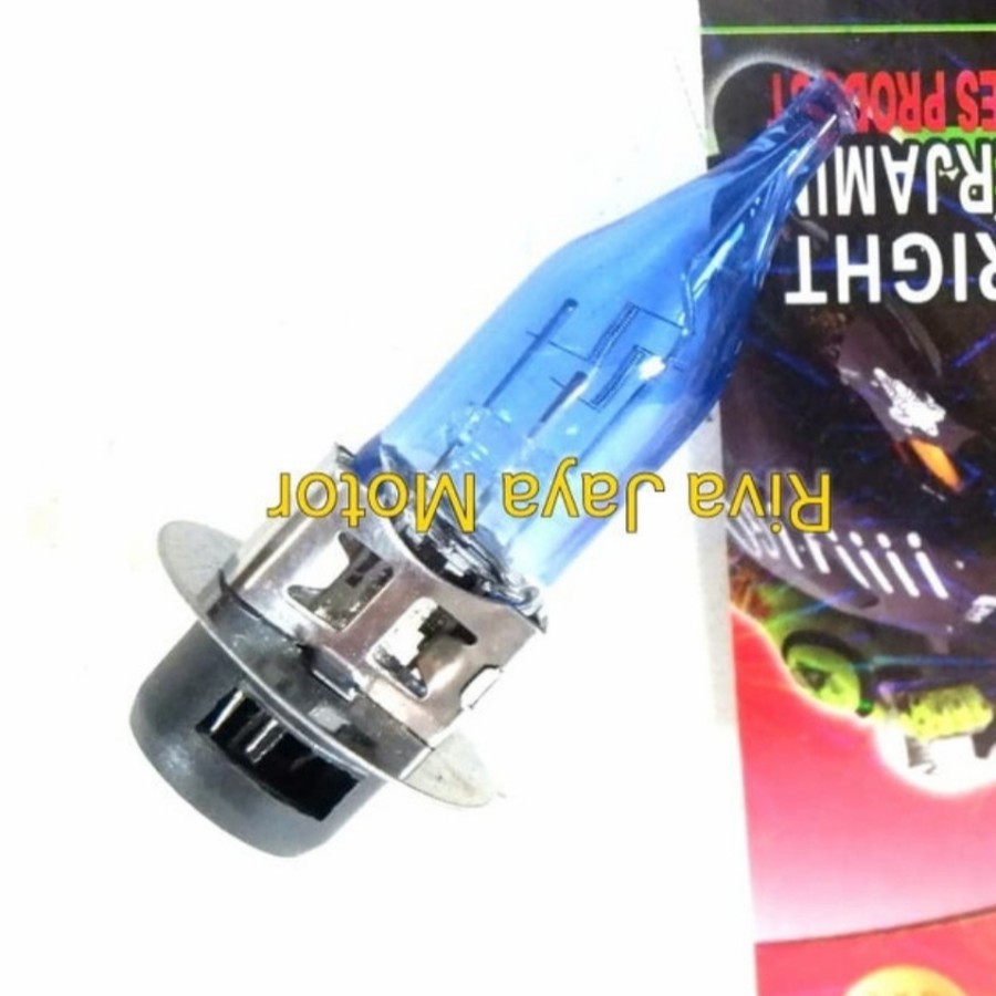 Bohlam Halogen Biru Grand Lancip WL Bolam Lampu M5 H6 Putih Motor