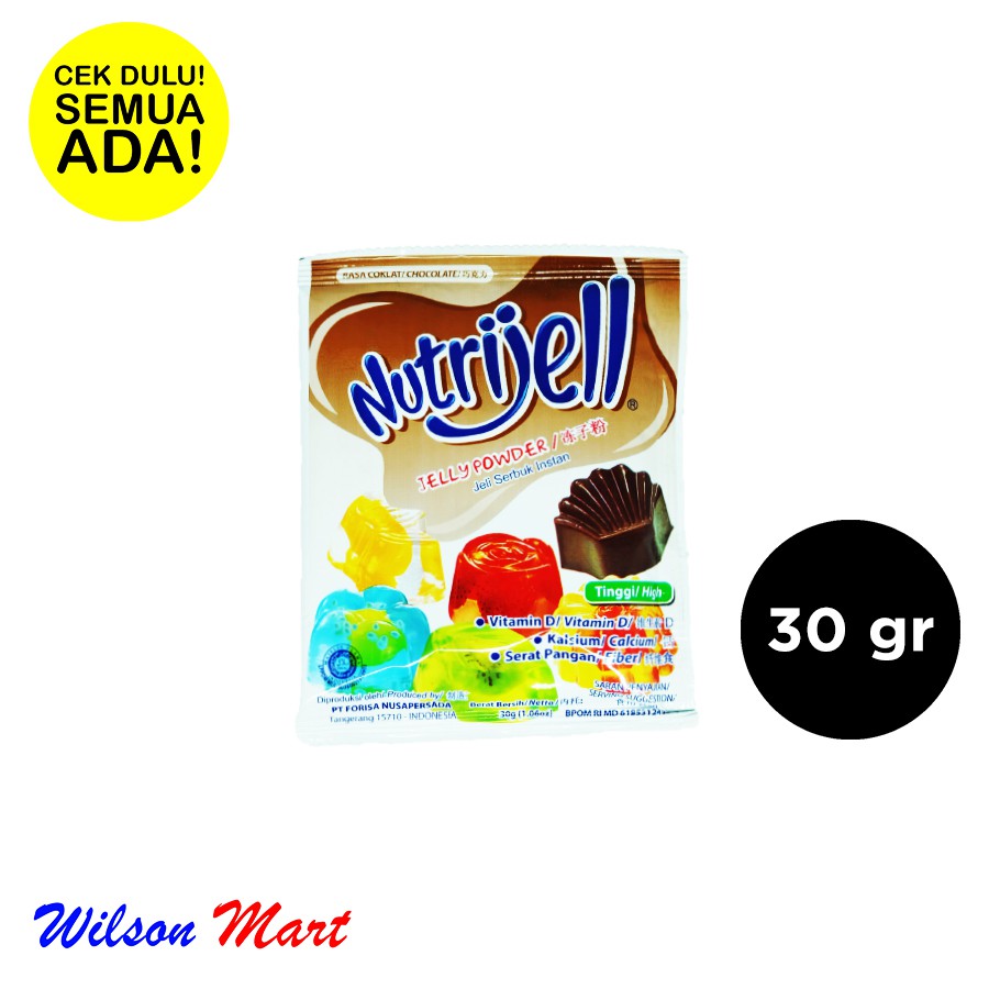 

NUTRIJELL JELLY POWDER RASA COKLAT CHOCOLATE 30 GRAM