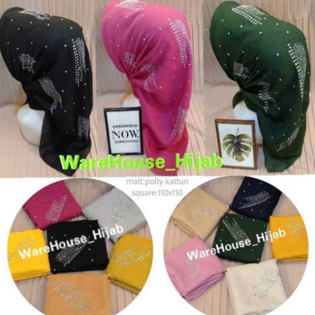 Segiempat Bella Swarosky square/Hijab Bugis