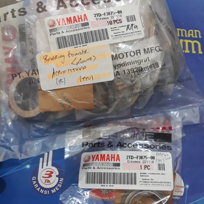 (100% Original ) BEARING KOMSTIR LOWER (2TD-F3875-00) AEROX-155VVA BARU Keren