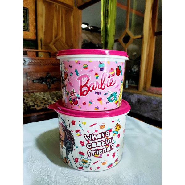 Toples Tupperware Motif Barbie (Isi 2 Toples)