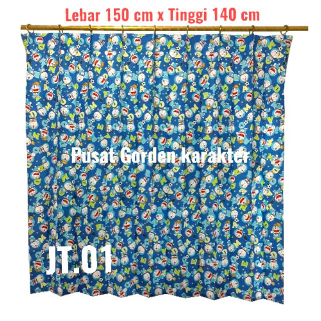 Gorden Jendela Tanggung 2 Kaca Jendela Minimalis 2 Lobang Daun Jendela Kamar Karakter Murah JT-01