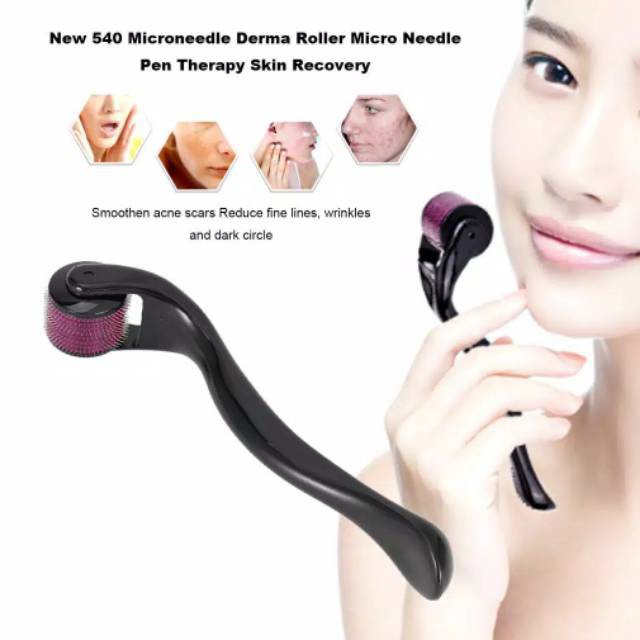 DERMA ROLLER 0.5 MM ALAT PENGHILANG BEKAS JERAWAT LA018P3 TERAPI PORI WAJAH FACIAL SELULIT MUKA ORI