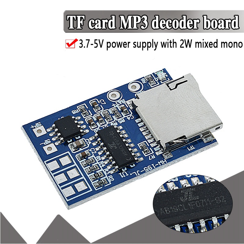 Modul TF Card MP3 Decoder Board Plus Mono 2W Amplifier