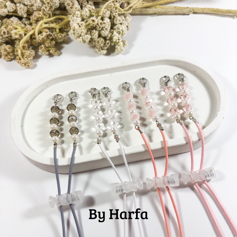 STRAP MASKER HIJAB 2 IN 1 KONEKTOR MASKER HIJAB KONEKTOR MASKER MUTIARA STRAP MASKER 2 IN 1 TALI MAS