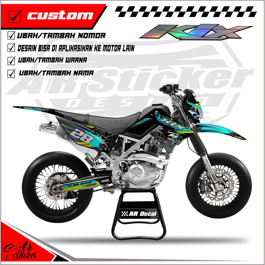 Decal Hologram Chrome Pelangi KLX Lama, KLX Old - Dekal stiker Full Body KLX L / KLX S 010
