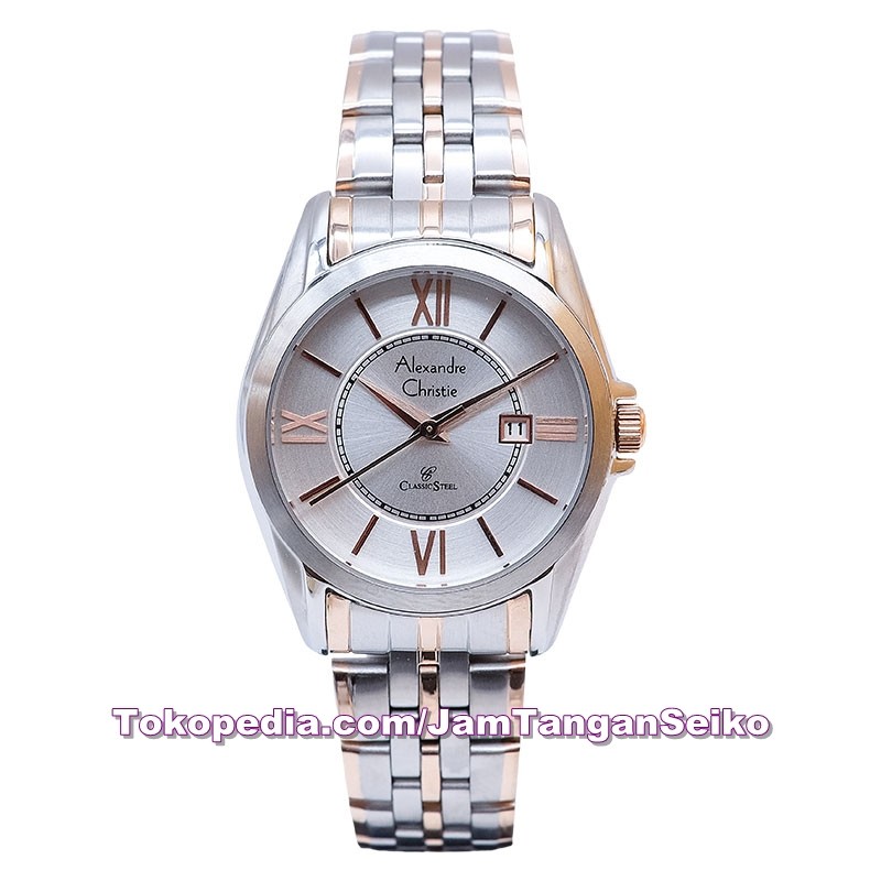 Jam Tangan Wanita Alexandre Christie AC 8427 LD BTRSL Classic Stainles