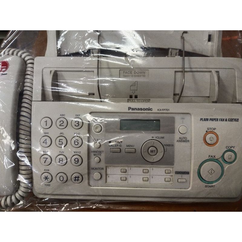 faximile/mesin fax panasonic plain paper/2nd/garansi toko