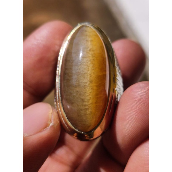 Cincin Batu Akik PANDAN NANAS LUMUT CHALSEDONY Asli batu alam bukan sintetis dyed bukan yaman phyrus