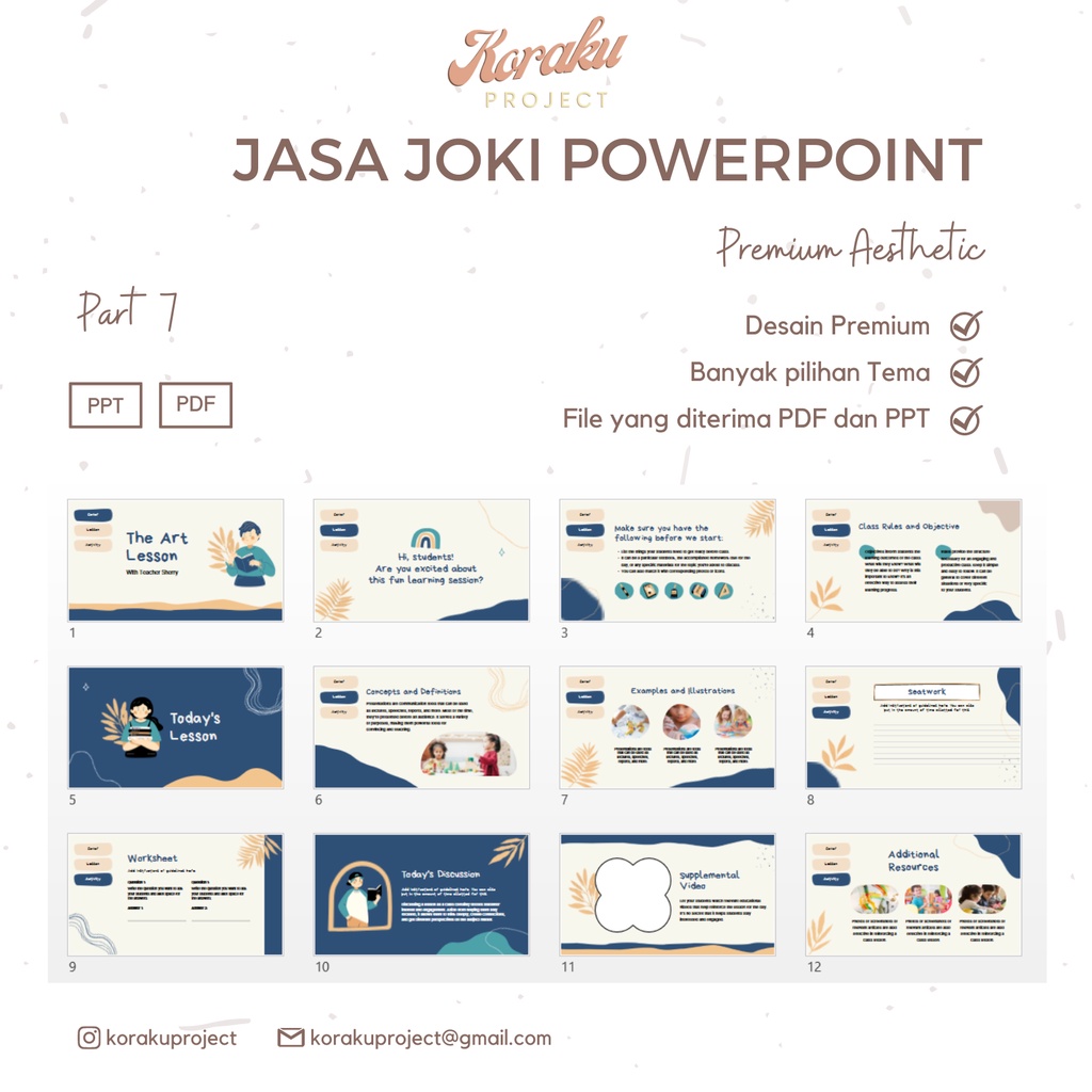 Jasa Buat PPT Premium Aesthetic Murah | Part 7
