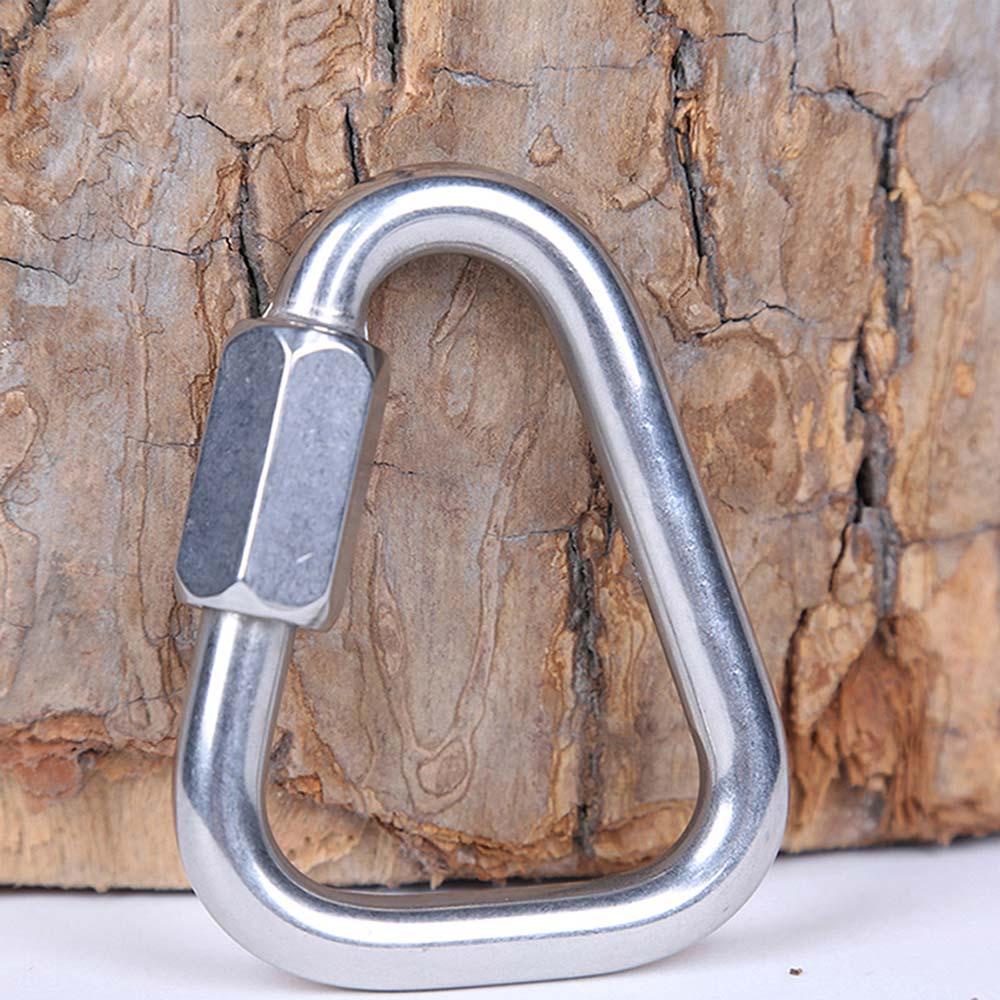 Lanfy Pengaman Sambungan Kunci Lock Gesper Metalik304Stainless Steel Snap Clip Hook Buckle Climbing Buckle