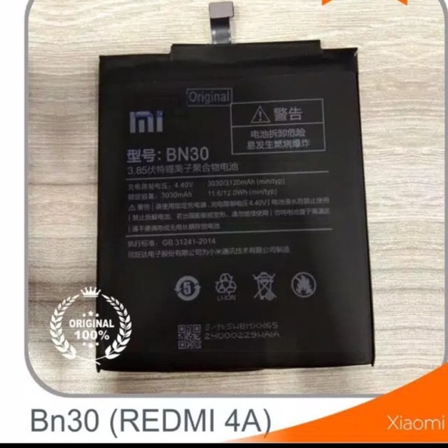 Battery Xiaomi Redmi 4A BN30 ORIGINAL.