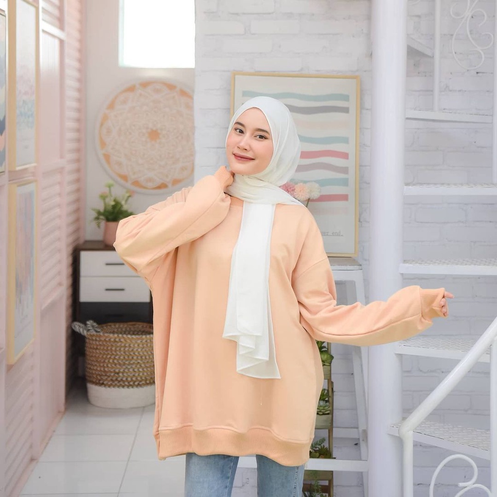 JUMBO Size BASIC SWEATER || CRAWNECK Sweatshirt Zumbo Size XXl PRIA WANITA