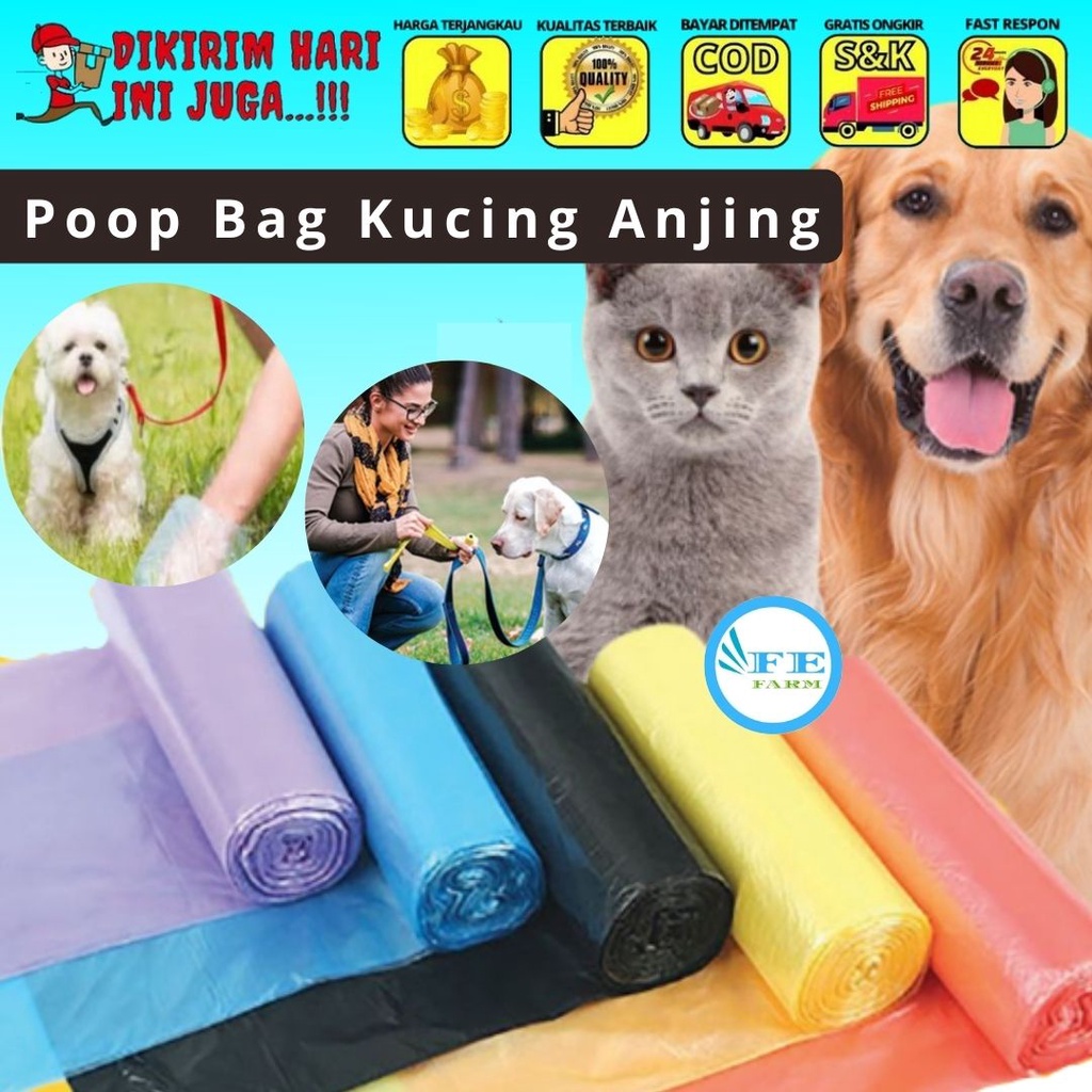 POOP BAG Kantong Poop Kucing Anjing Kantong Kotoran Kucing Anjing Outdoor FEFARM