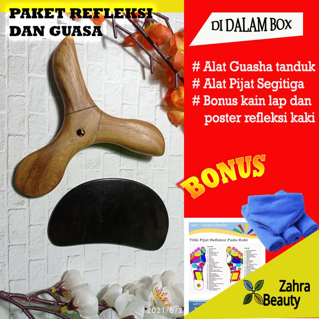 PAKET GUASHA DAN PIJAT REFLEKSI BONUS POSTER REFLEKSI