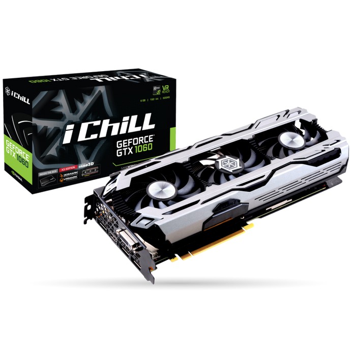 DIJAMIN ASLI  Inno3D iChill GeForce GTX 1060 X3 6GB GDDR5 192bit - VGA Card
