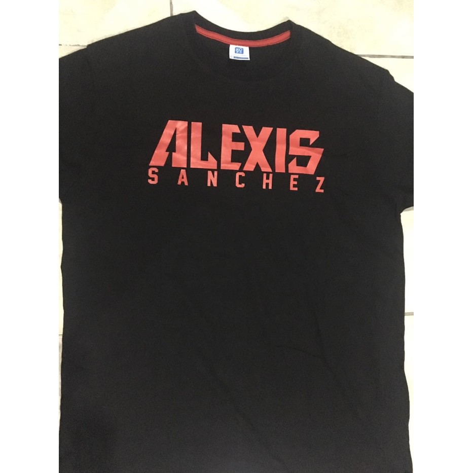 Kaos Tshirt Baju Combed 30S Distro MU Manchester United Alexis Sanchez