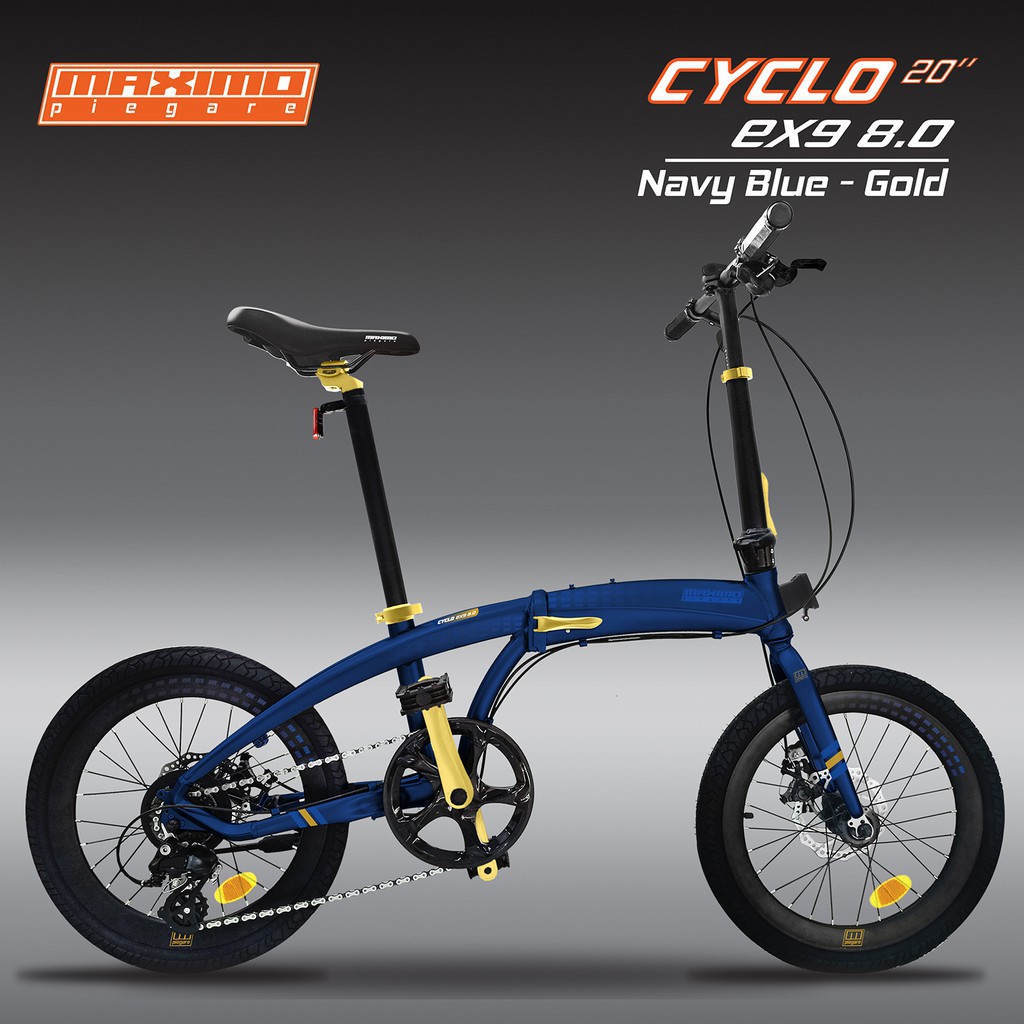 KHUSUS LUAR KOTA - NEW Sepeda Lipat Maximo Cyclo 20 inchi Ex9 3.0 9 Speed