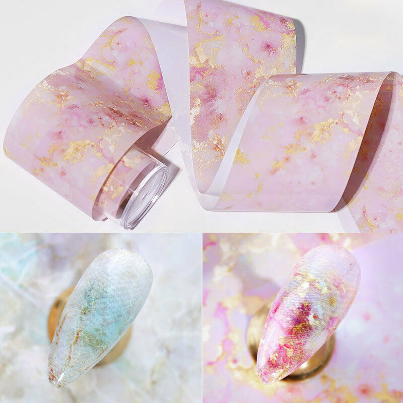 Marble Nail Art Foil Transfer Stickers 3D Nails Decoration Transfer Sticker