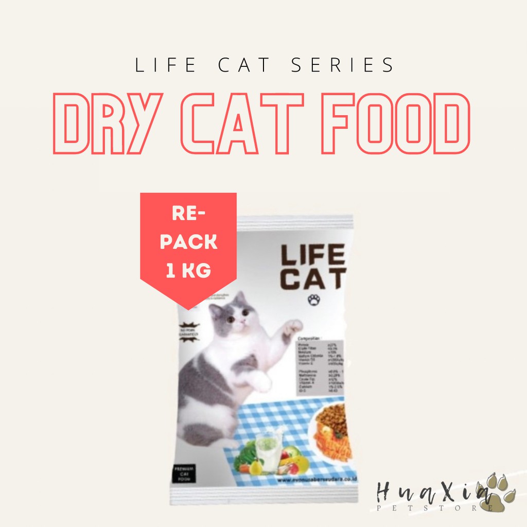 Jual Life Cat Dry Repack 1 kg Makanan Kucing Dry Cat Food Shopee