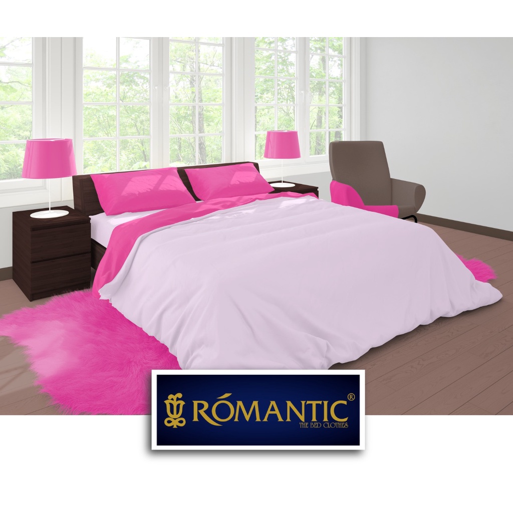 Two Tone Bedcover ROMANTIC Light Pink x Pink aesthetic Bandung