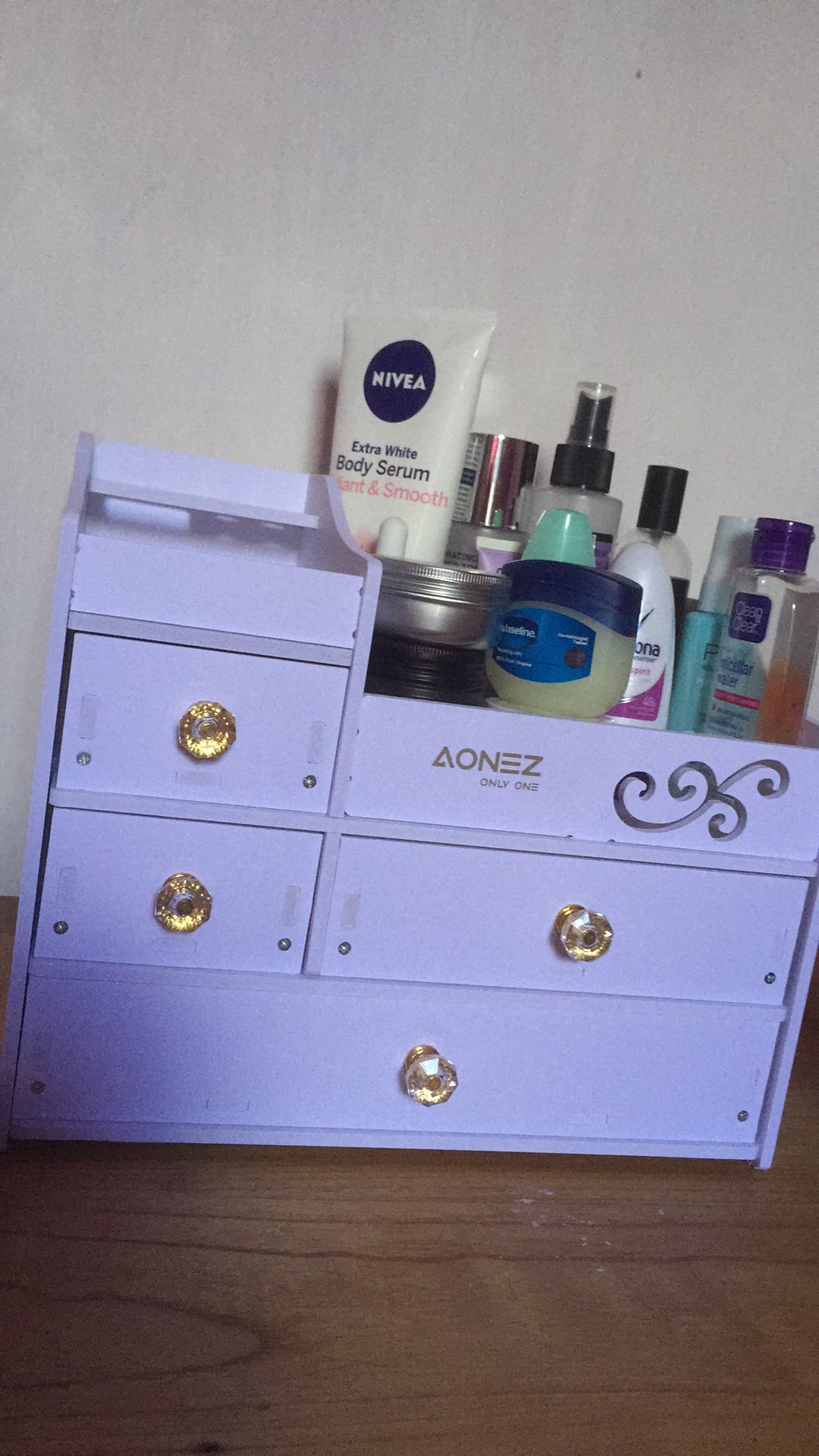 Exsellen Kotak Penyimpanan Tiga Lapis Rak Kosmetik 30*16*25cm