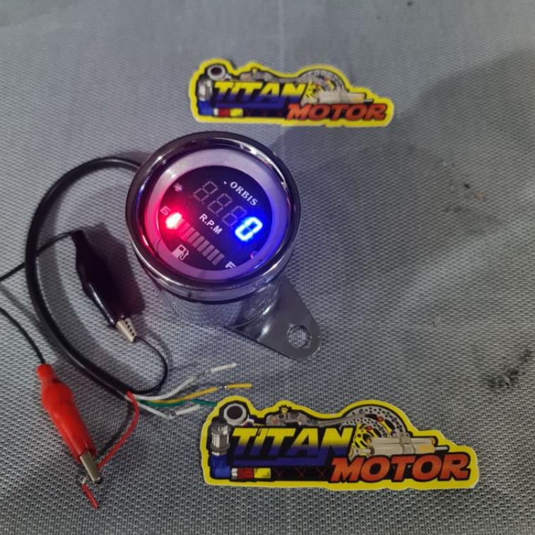 meter bulat chrom variasi rpm kombinasi amper bensin bensin led 9C2