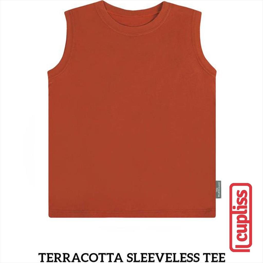 Little Palmerhaus Sleeveless Tee Terracota Kaos Oblong Anak