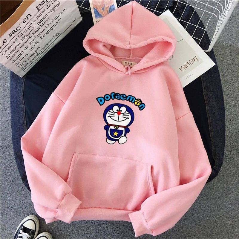 DORAEMON SWEATER HOODIE WANITA PRIA TERMURAH'