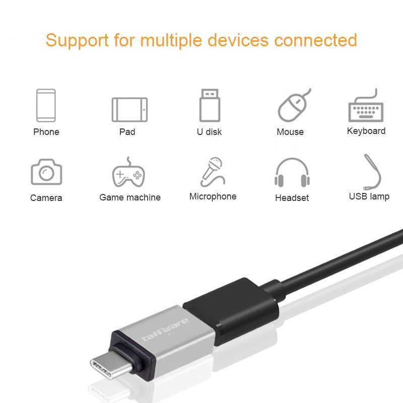 Taffware USB Type C to USB 3.1 OTG - A2 - Silver