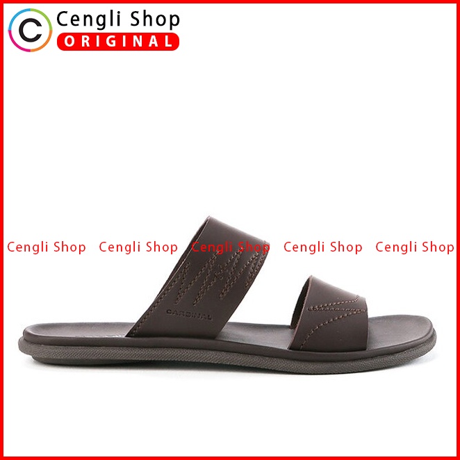 SANDAL SLIDE PRIA CARDINAL ORIGINAL CASUAL TERBARU COKLAT CA15