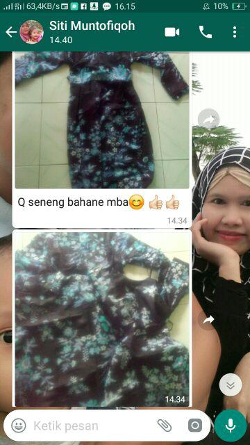 Batik Couple Keluarga Gamis Anak Gamis Batik Super Jumbo Cibulan Biru