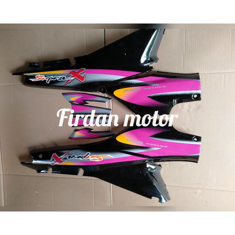 cover bodi samping Supra x lama berstriping
