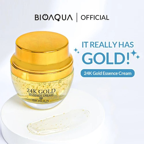 Bioaqua 24K Gold Essence Skin Brightening Serum Wajah Essence Cream 50g Original BPOM