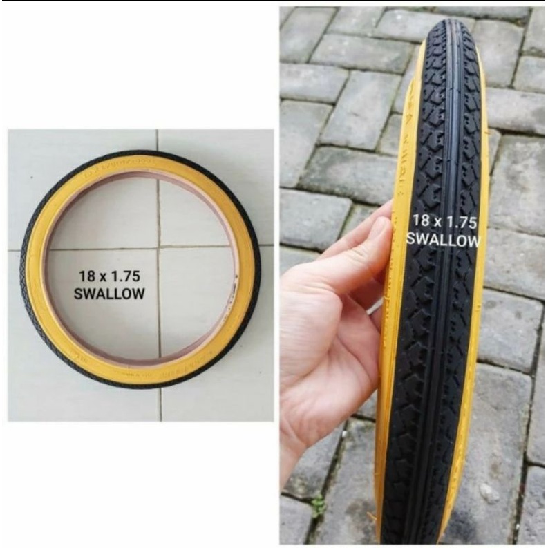 Ban Luar 18 x 1.75 Swallow Deli Tire Sepeda Anak BMX Mini  18inch 18 inch