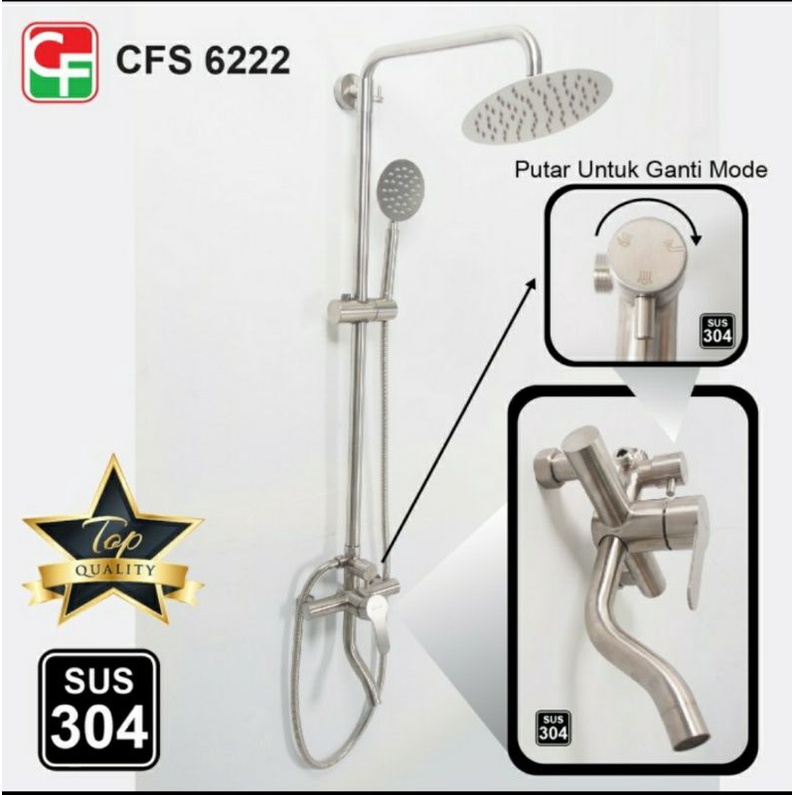 Shower tiang Stainless 304 Carlo Fiotini/ Tiang Shower Carlo Fiotini Stainless Bulat CFS 6222