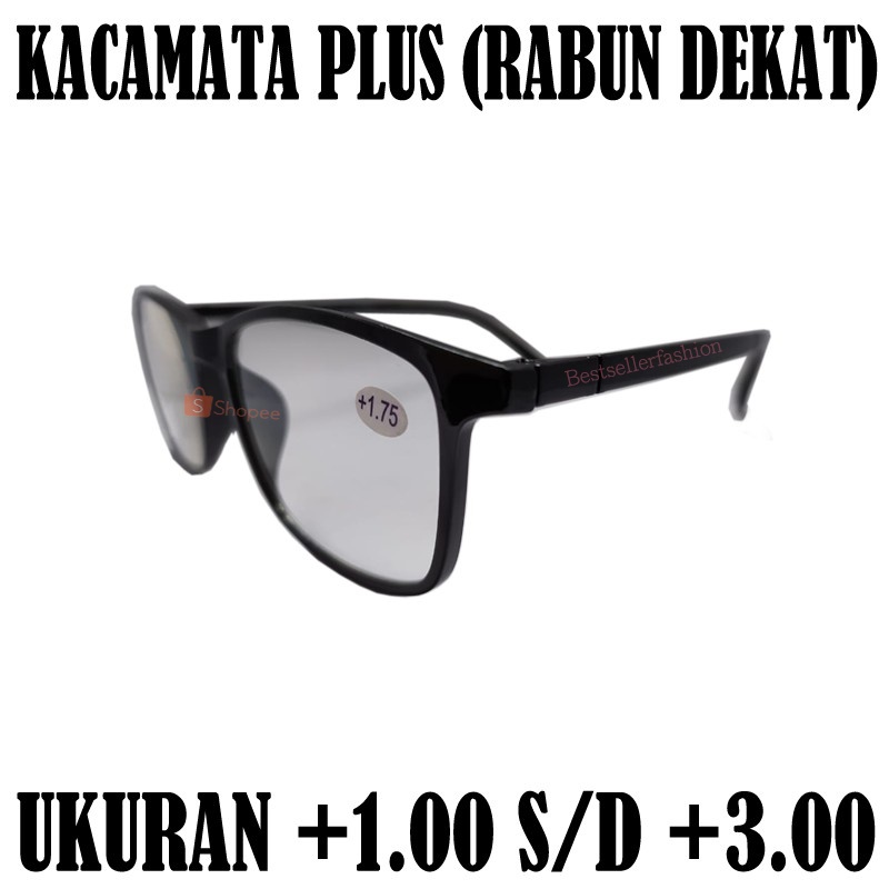 Kacamata Baca Plus (+) Pria Wanita +1.00s/d +3.00 Kacamata Plus Kacamata Rabun Dekat Reading Glasses