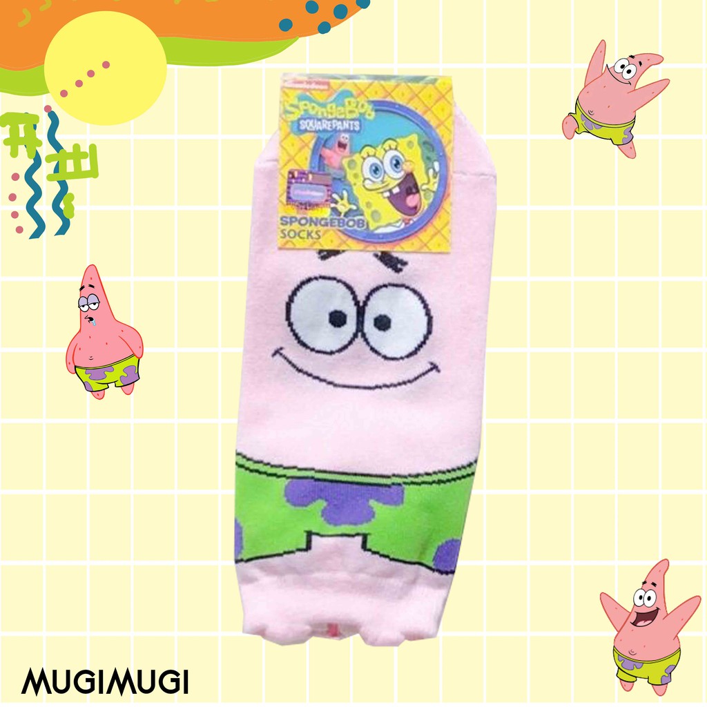 Kaos Kaki Korea Spongebob Squarepants / Patrick / Squidward / Mr Crab