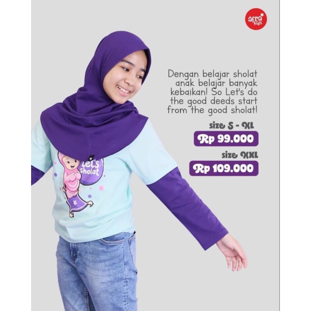 Kaos Couple Let's Sholat by Afrakids AF307 Lengan Pendek dan AF308 Lengan PanjangII