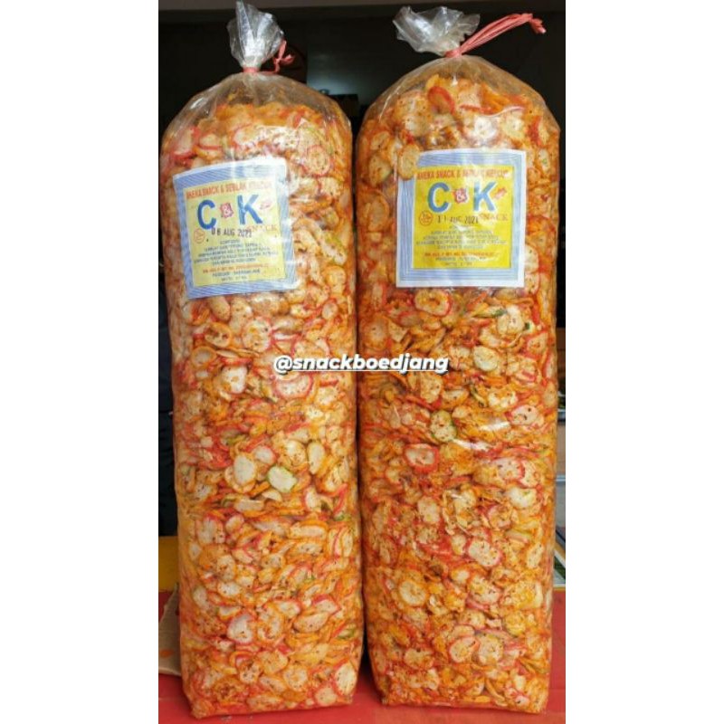 Jual 1 Kg Kerupuk Seblak Kering Pedas Kiloan Grosir Indonesia Shopee