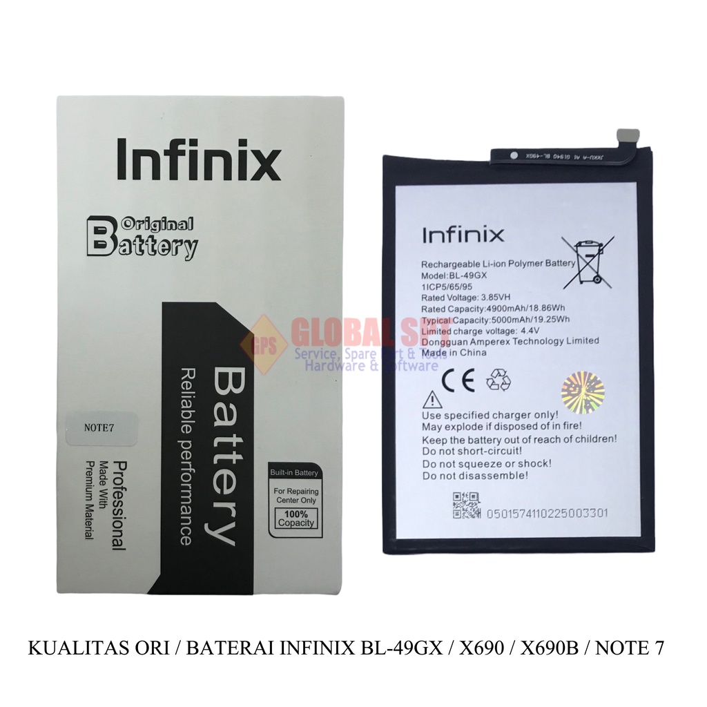 KUALITAS ORI / BATERAI INFINIX BL-49GX / BATRE / BATRE INFINIX X690 / X690B / NOTE 7