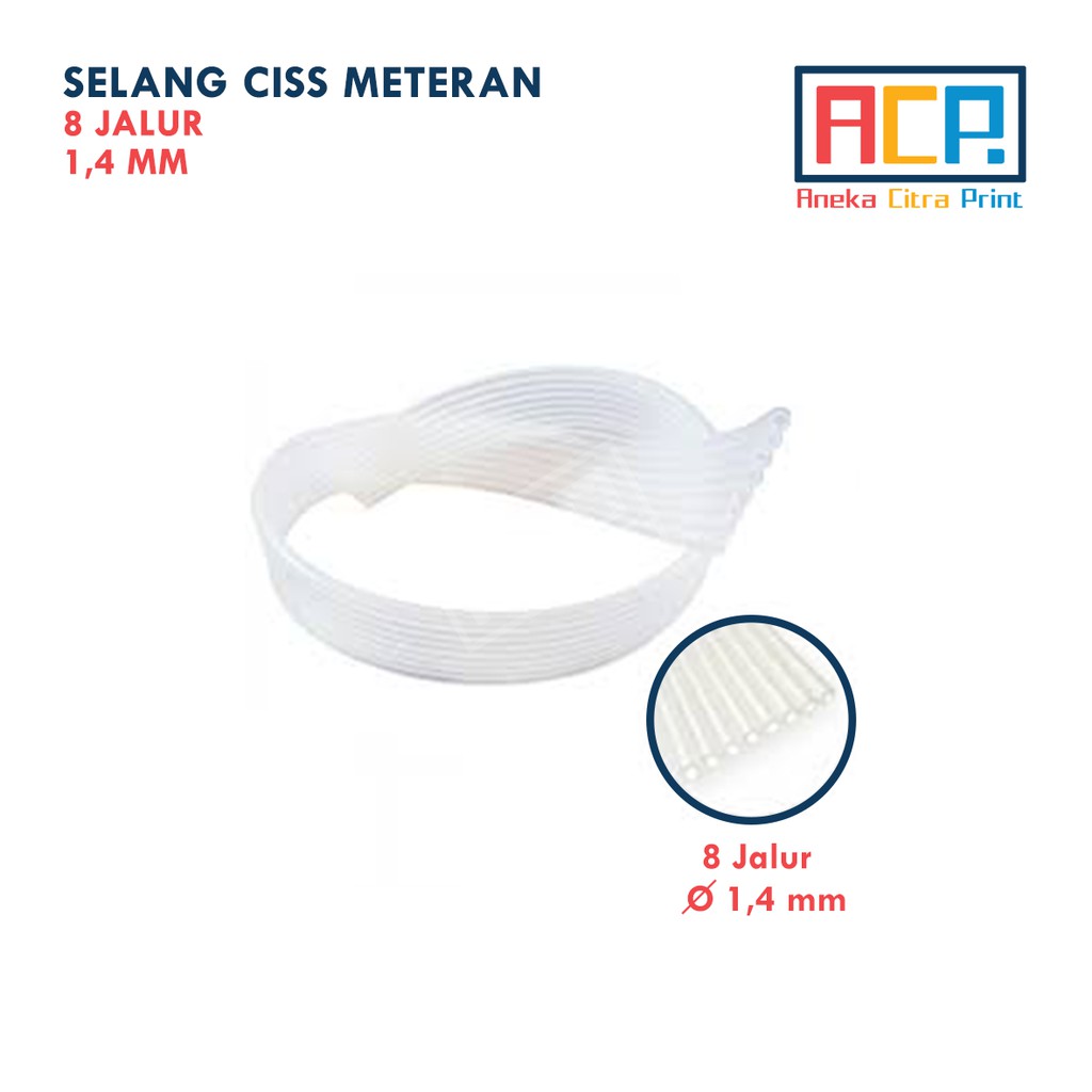 Selang CISS Infus 8 Jalur Kualitas Import - 1,4 mm - HP Canon Epson