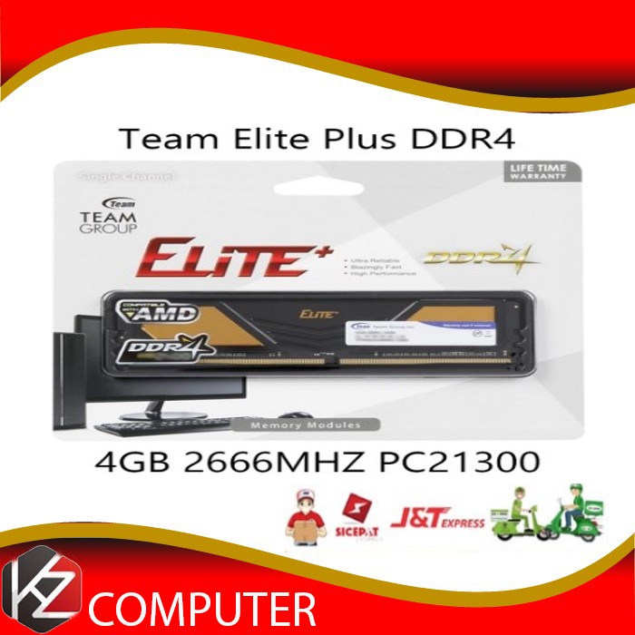 MEMORY RAM TEAM ELITE PLUS DDR4 4GB 2666MHZ PC 21300